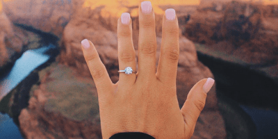 1.5 carat diamond on size 6 ring finger